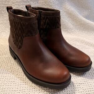 Vionic Mystic Maple Brown Womens Weatherproof Boots Cottagecore Size 10